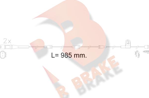 R Brake 610621RB - Xəbərdarlıq Kontakt, əyləc padinin aşınması furqanavto.az