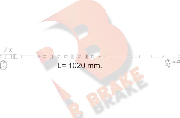 R Brake 610623RB - Xəbərdarlıq Kontakt, əyləc padinin aşınması furqanavto.az