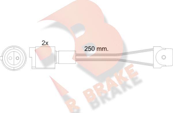 R Brake 610091RB - Xəbərdarlıq Kontakt, əyləc padinin aşınması furqanavto.az