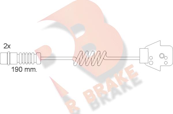 R Brake 610057RB - Xəbərdarlıq Kontakt, əyləc padinin aşınması furqanavto.az