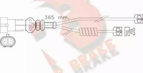 R Brake 610301RB - Xəbərdarlıq Kontakt, əyləc padinin aşınması furqanavto.az