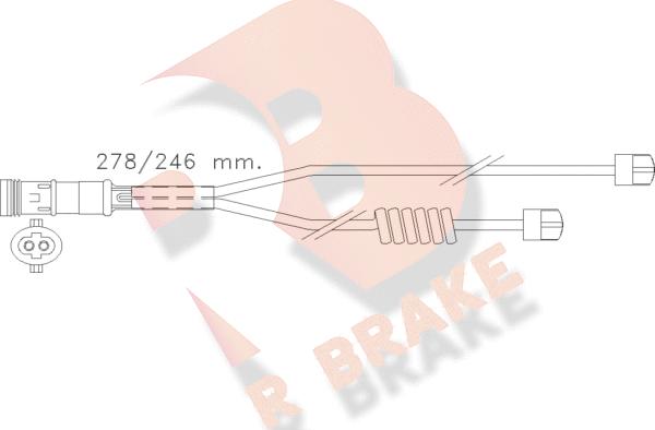 R Brake 610302RB - Xəbərdarlıq Kontakt, əyləc padinin aşınması furqanavto.az