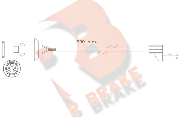 R Brake 610222RB - Xəbərdarlıq Kontakt, əyləc padinin aşınması furqanavto.az