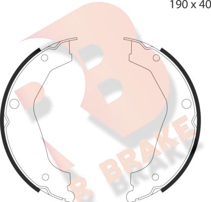 R Brake 79RBPB4044 - Əyləc başlığı dəsti, dayanacaq əyləci furqanavto.az