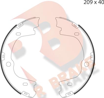 R Brake 79RBPB4051 - Əyləc başlığı dəsti, dayanacaq əyləci furqanavto.az