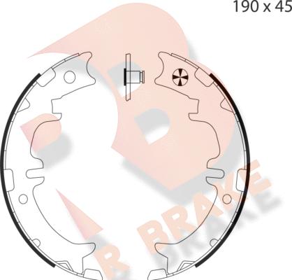 R Brake 79RBPB4039 - Əyləc başlığı dəsti, dayanacaq əyləci furqanavto.az