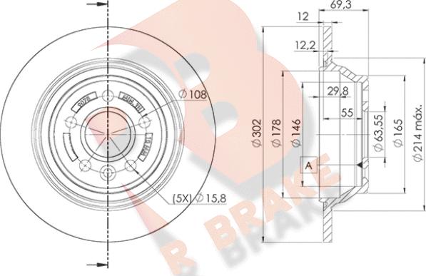 R Brake 78RBD19078 - Əyləc Diski furqanavto.az