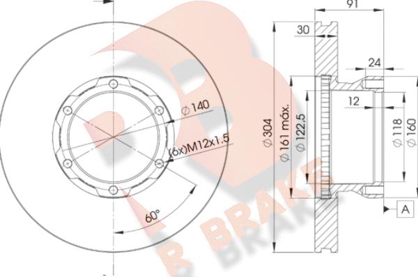 R Brake 78RBD14240 - Əyləc Diski furqanavto.az