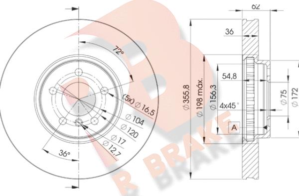 R Brake 78RBD15684 - Əyləc Diski furqanavto.az