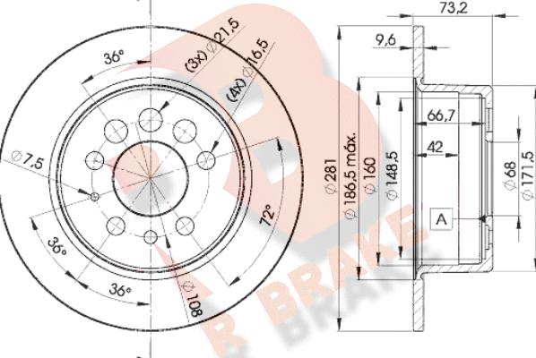 R Brake 78RBD15782 - Əyləc Diski furqanavto.az