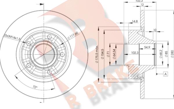 R Brake 78RBD16846 - Əyləc Diski furqanavto.az