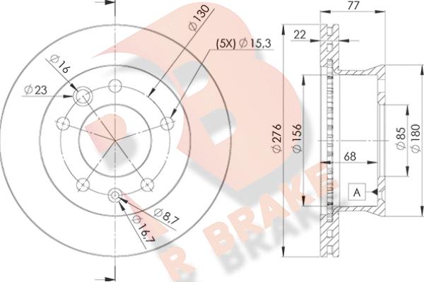 R Brake 78RBD10181 - Əyləc Diski furqanavto.az