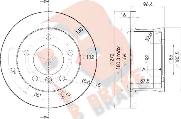 R Brake 78RBD10183 - Əyləc Diski furqanavto.az