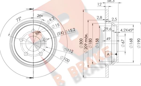 R Brake 78RBD12591 - Əyləc Diski furqanavto.az