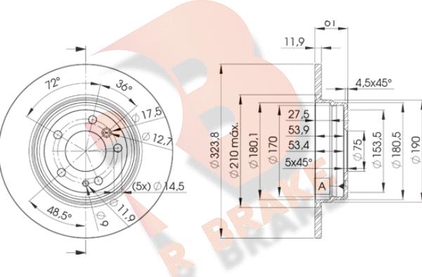 R Brake 78RBD29900 - Əyləc Diski furqanavto.az