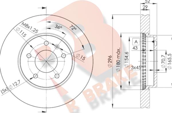 R Brake 78RBD29048 - Əyləc Diski furqanavto.az