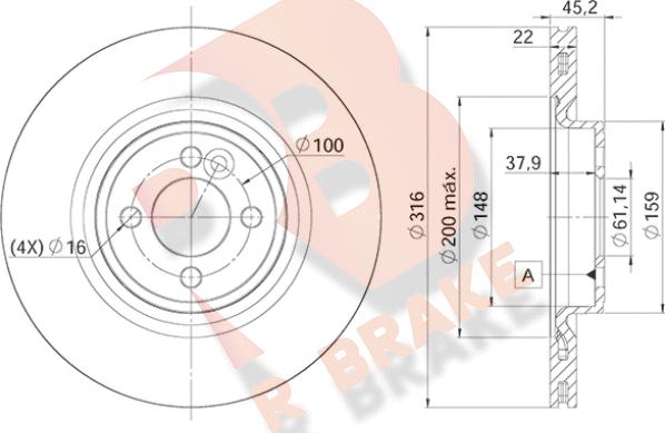 R Brake 78RBD29065 - Əyləc Diski furqanavto.az