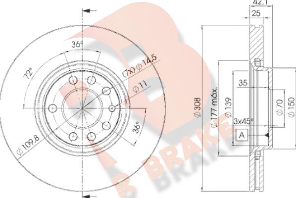 R Brake 78RBD29061 - Əyləc Diski furqanavto.az