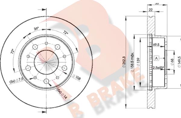 R Brake 78RBD29063 - Əyləc Diski furqanavto.az