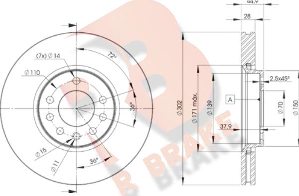 R Brake 78RBD29004 - Əyləc Diski furqanavto.az