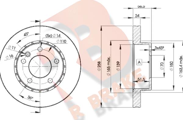 R Brake 78RBD29039 - Əyləc Diski furqanavto.az