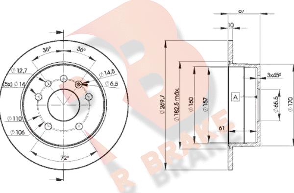 R Brake 78RBD29101 - Əyləc Diski furqanavto.az