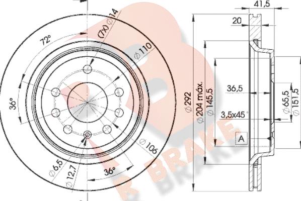 R Brake 78RBD29114 - Əyləc Diski furqanavto.az