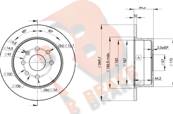 R Brake 78RBD29209 - Əyləc Diski furqanavto.az