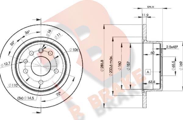 R Brake 78RBD29211 - Əyləc Diski furqanavto.az