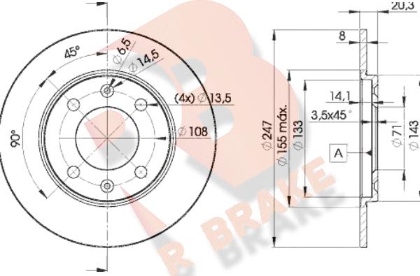 R Brake 78RBD24699 - Əyləc Diski furqanavto.az