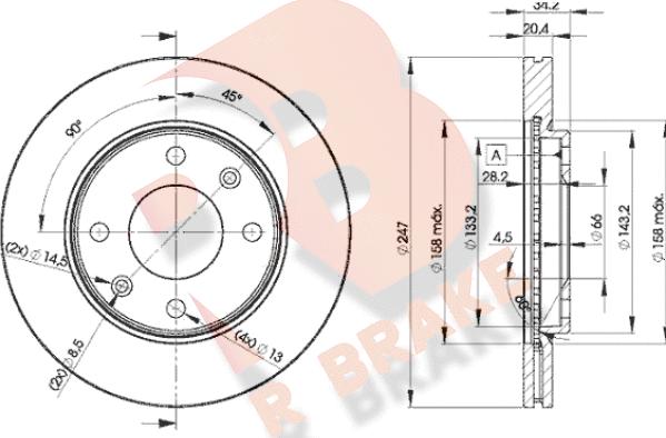 R Brake 78RBD24694 - Əyləc Diski furqanavto.az