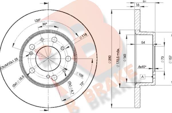 R Brake 78RBD24695 - Əyləc Diski furqanavto.az