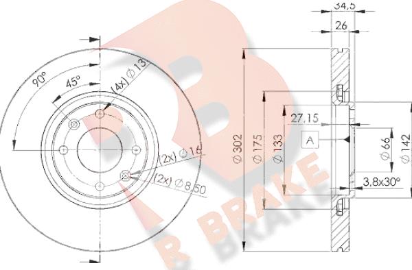 R Brake 78RBD24698 - Əyləc Diski furqanavto.az