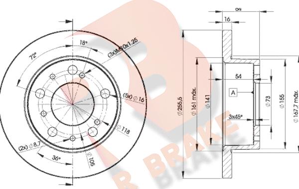 R Brake 78RBD24693 - Əyləc Diski furqanavto.az