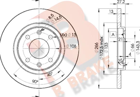 R Brake 78RBD24692 - Əyləc Diski furqanavto.az