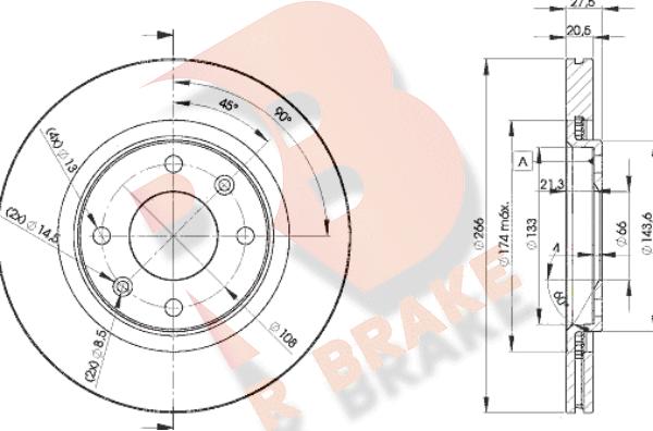 R Brake 78RBD24697 - Əyləc Diski furqanavto.az