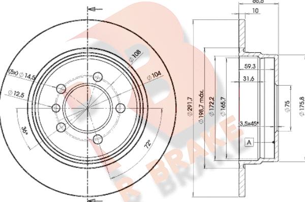 R Brake 78RBD24647 - Əyləc Diski furqanavto.az