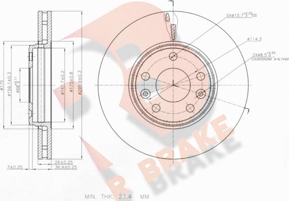 R Brake 78RBD24668 - Əyləc Diski furqanavto.az