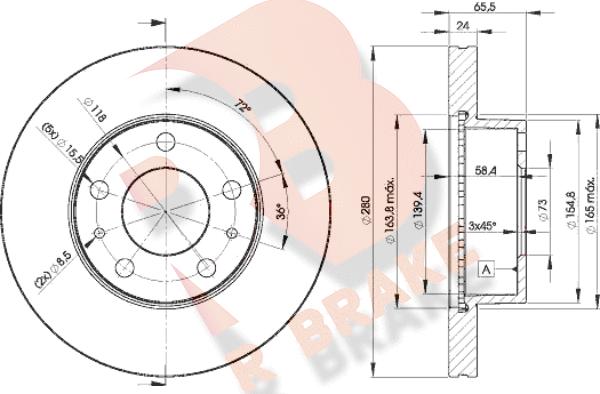 R Brake 78RBD24681 - Əyləc Diski furqanavto.az