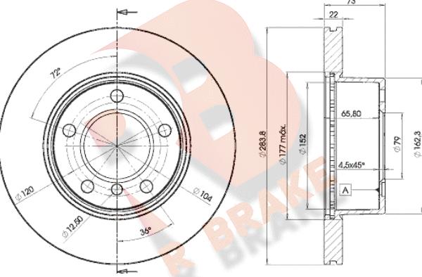 R Brake 78RBD24629 - Əyləc Diski furqanavto.az