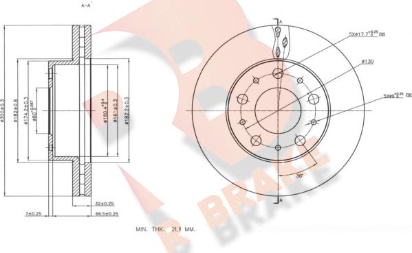 R Brake 78RBD24622 - Əyləc Diski furqanavto.az