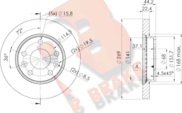 R Brake 78RBD24009 - Əyləc Diski furqanavto.az