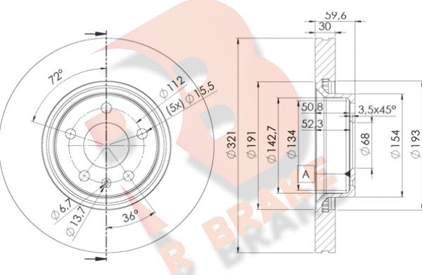 R Brake 78RBD24085 - Əyləc Diski furqanavto.az