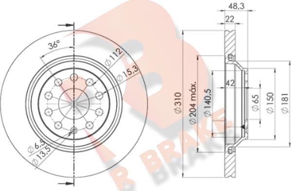 R Brake 78RBD24082 - Əyləc Diski furqanavto.az