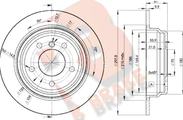 R Brake 78RBD24129 - Əyləc Diski furqanavto.az