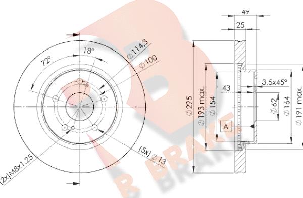 R Brake 78RBD24803 - Əyləc Diski furqanavto.az