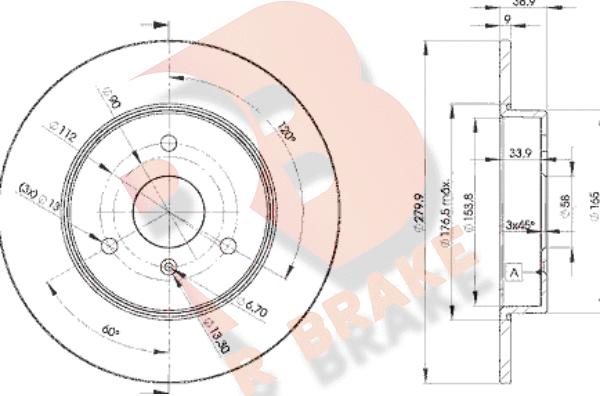 R Brake 78RBD24341 - Əyləc Diski furqanavto.az