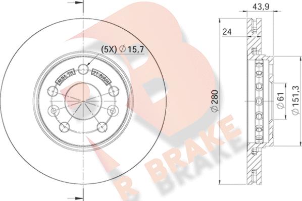 R Brake 78RBD24294 - Əyləc Diski furqanavto.az