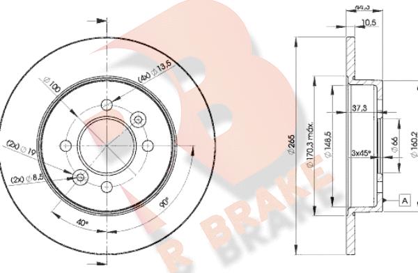 R Brake 78RBD24295 - Əyləc Diski furqanavto.az