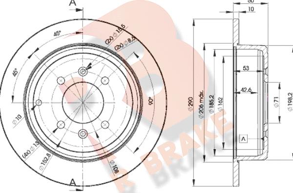 R Brake 78RBD24250 - Əyləc Diski furqanavto.az